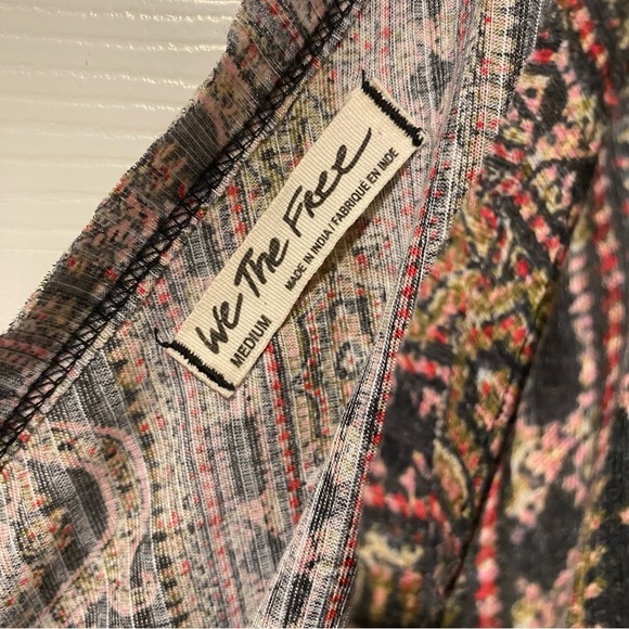 We the Free Women's Your Twisted Crop Tank Multicolor Brown Black Top New medium - Picture 9 of 14